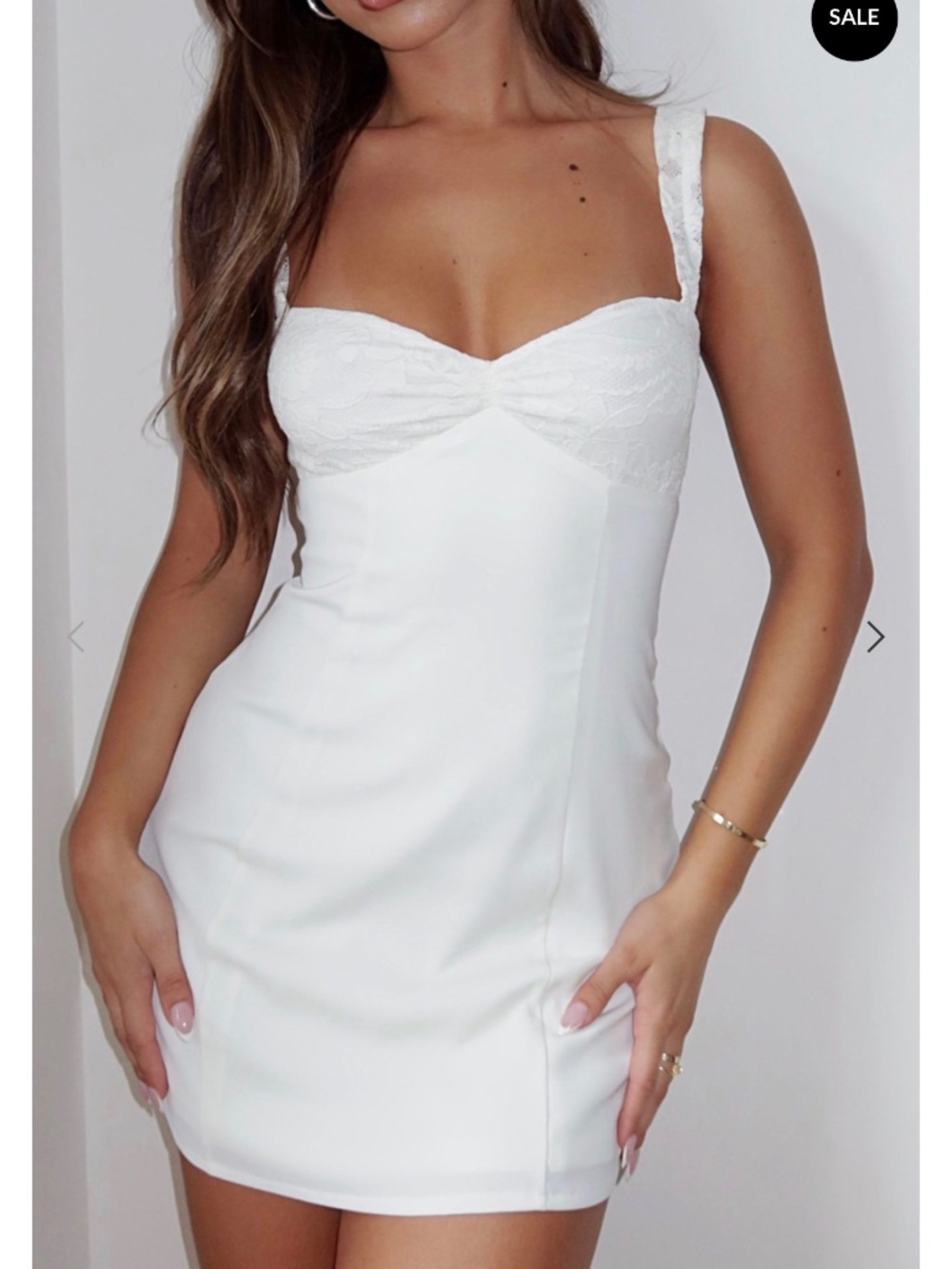 White fox No you hang up mini dress